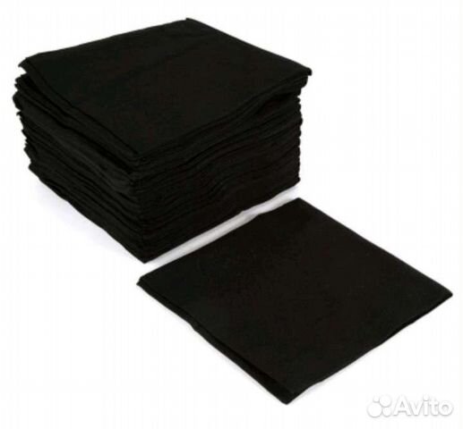 Полотенца 35х70 черные одноразовые