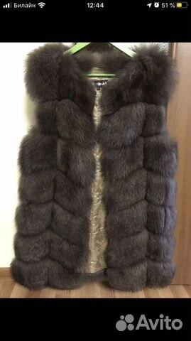 Меховая жилетка из песца