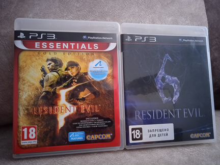 Resident Evil 5 (PS3), Resident Evil 6 (PS3)