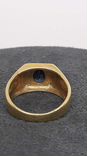 Золотой перстень с бриллиантами и сапфиром (3045)