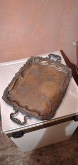 Поднос тяжёлый старинный