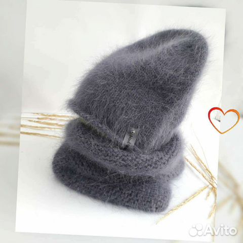 Шапка со снудом из пуха норки