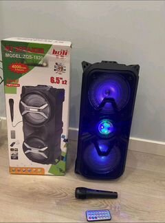 Большая колонка +пульт+караоке, блютуз система