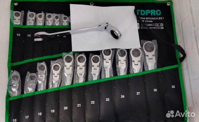 Ключи трещотки с плавающей головкой satdpro 22 в 1