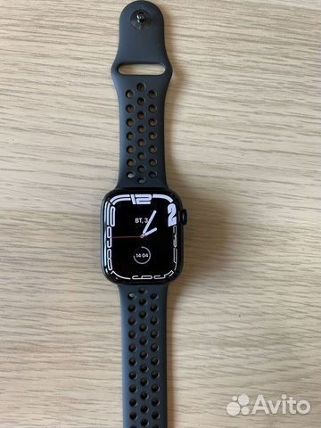 Часы apple watch 7 45 mm Nike Черные