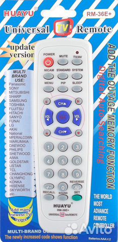 Пульт управления универсальный Huayu RM-36E+