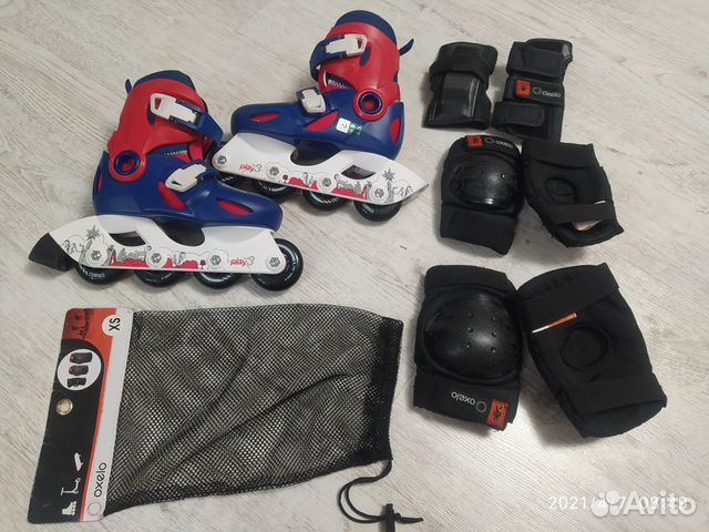Роликовые коньки+защита Oxelo Декатлон