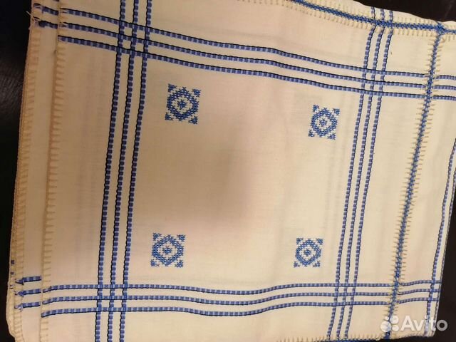 Винтажная скатерть вышитая крестиком мережка