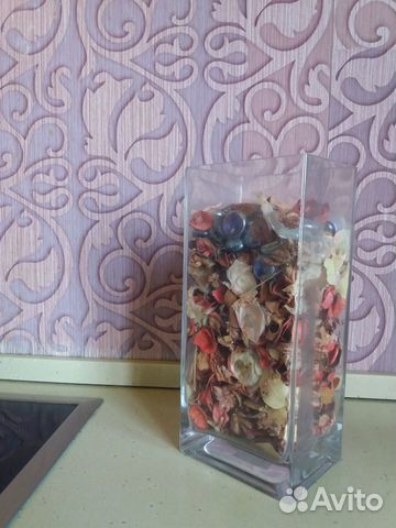 Стекляная ваза + саше IKEA