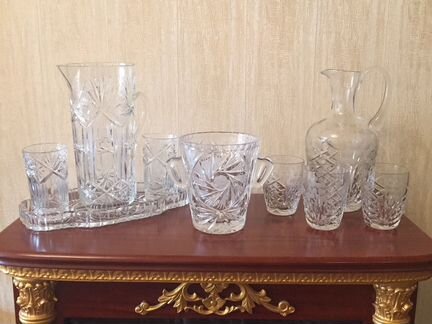 Кувшин Стакан Хрусталь СССР, винтаж