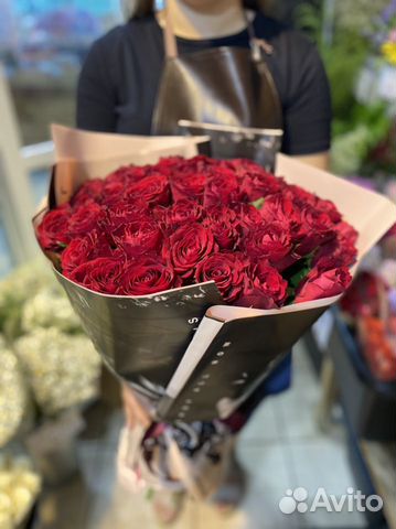 51 роза, красная 50-55 см