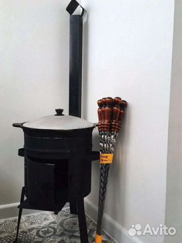 Печь с трубой 12л