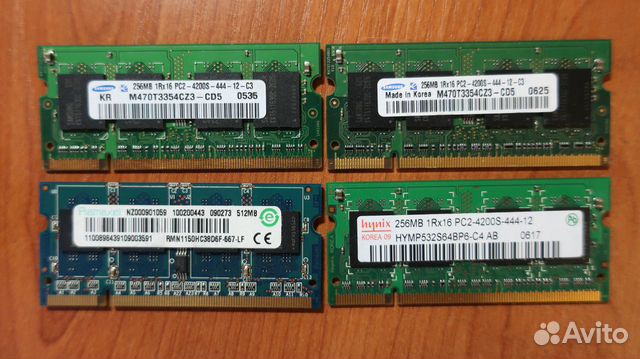 Оперативная память для ноутбуков Sodimm DDR2 1.25G