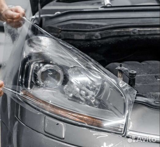 Пленка для фар прозрачная глянцевая (гибрид)