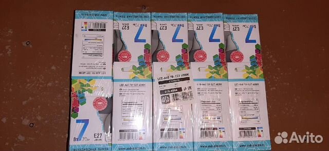 Светодиодная лампа LED-A60 7 вт (70 вт) E27 4000K