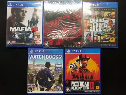 Mafia 3/Trilogy \Gta 5 \Watch Dogs 2 \RDR 2 (PS4)