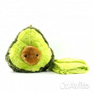Мягкая игрушка 2в1 с пледом Авокадо