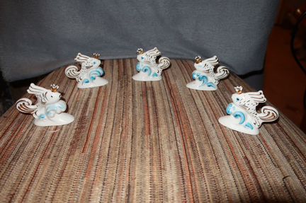 Фарфоровая статуэтка Золотая рыбка.Сысерть