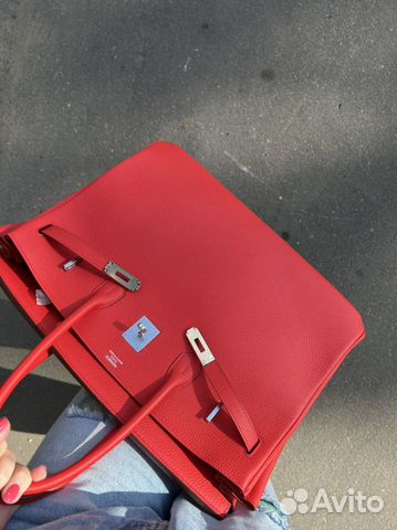 Сумка Hermes Birkin 40 см rouge tomate