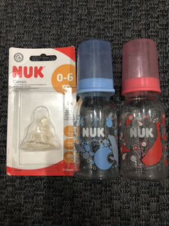 Бутылочки для кормления NUK стекло