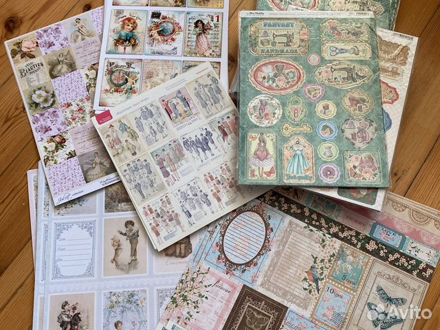 Бумаги чипборды бирки для скрапбукинга творчества