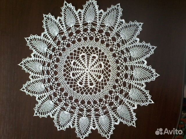 Вязаные салфетки 9 штук