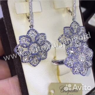 Золотой комплект с бриллиантами шопард chopard