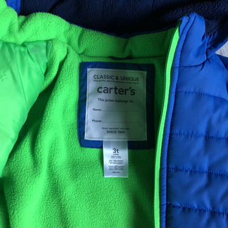 Куртка детская carters 3 года синяя демисезонная