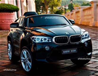 Детский электромобиль BMW X6M в черном цвете