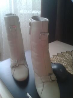 Зимние кожаные полусапожки