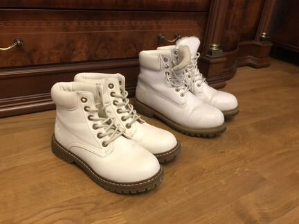 Ботинки белые женские
