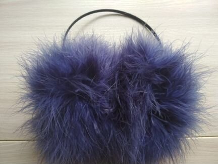 Наушники -натуральные страусиные перья