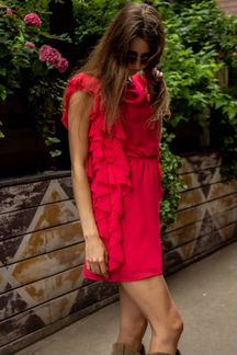 Платье розовое