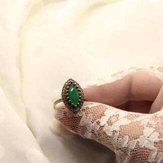 Серьги и кольцо (серебро, агаты, фианиты)