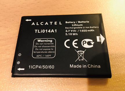 Аккумулятор для телефона Alcatel TLi014A1