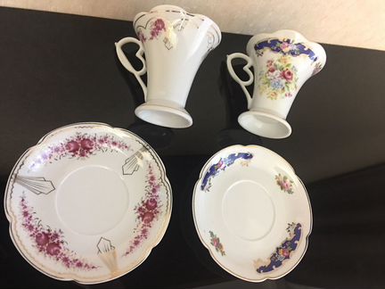 Чайная пара kfz porcelain, фарфоровая посуда