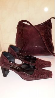 Сумка и туфли 37 размер вместе комплектом Нат кожа