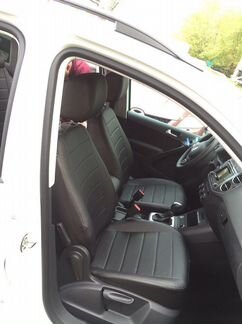 Модельные чехлы Фольксваген Тигуан 1 из экокожи