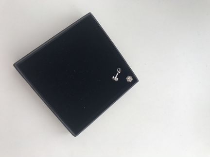 Серьги белое золото