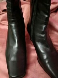 Кожаные удобные Ботильоны