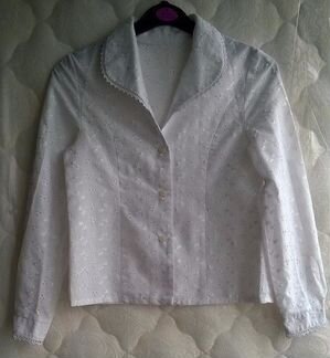 Белые школьные блузки кофточки 134 140 146