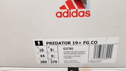 Футбольные бутсы adidas predator 19+ FG CO