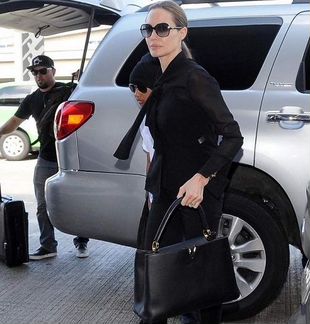 Новая синяя кожаная сумка Louis Vuitton Capucines