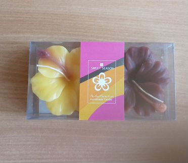 Набор из 2 свечей-орхидей Таиланд (новый,в коробке