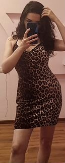Платье леопардовое