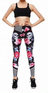 Спортивные лосины, тайсы с черепами, новые