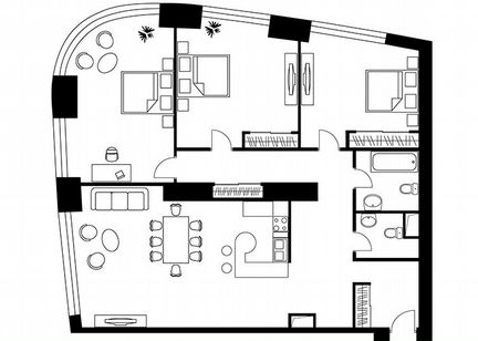3-к квартира, 144 м², 40/56 эт.