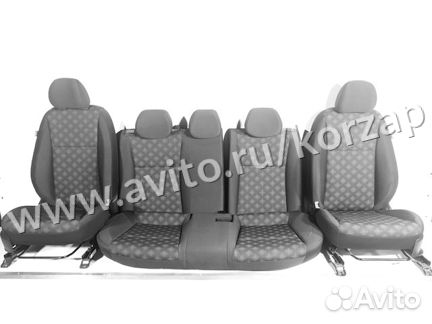 Сиденья комплект тряпичные Kia Rio 4 FB/ Кия Рио 4