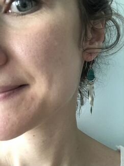 Серьги серебро и камень