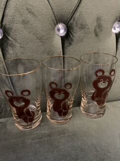 Набор бокалов с олимпийским мишкой